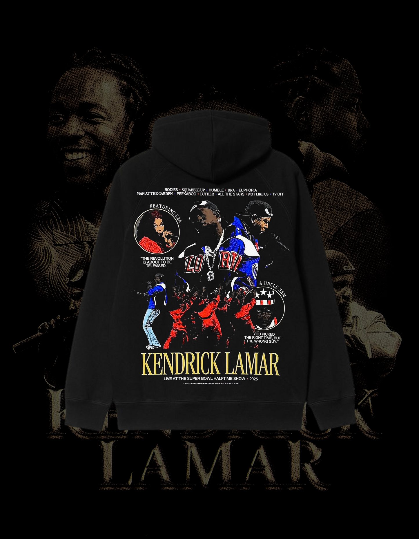 Poleron Personalizado Kendrick Lamar Super Bowl - Mztienda
