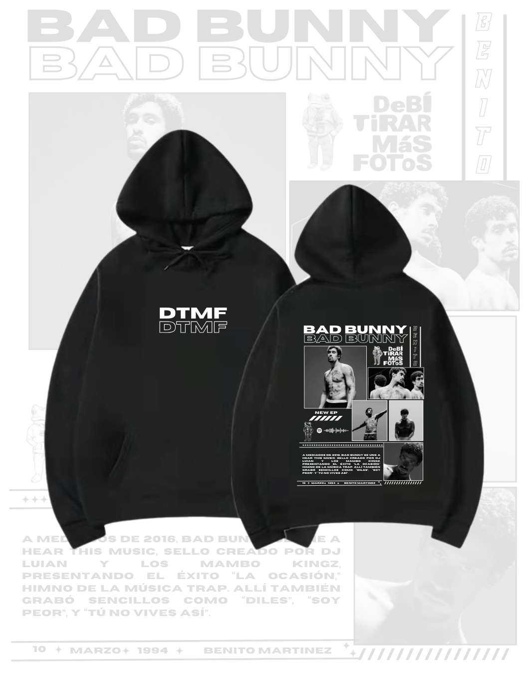 Poleron Personalizado Bad bunny - Mztienda