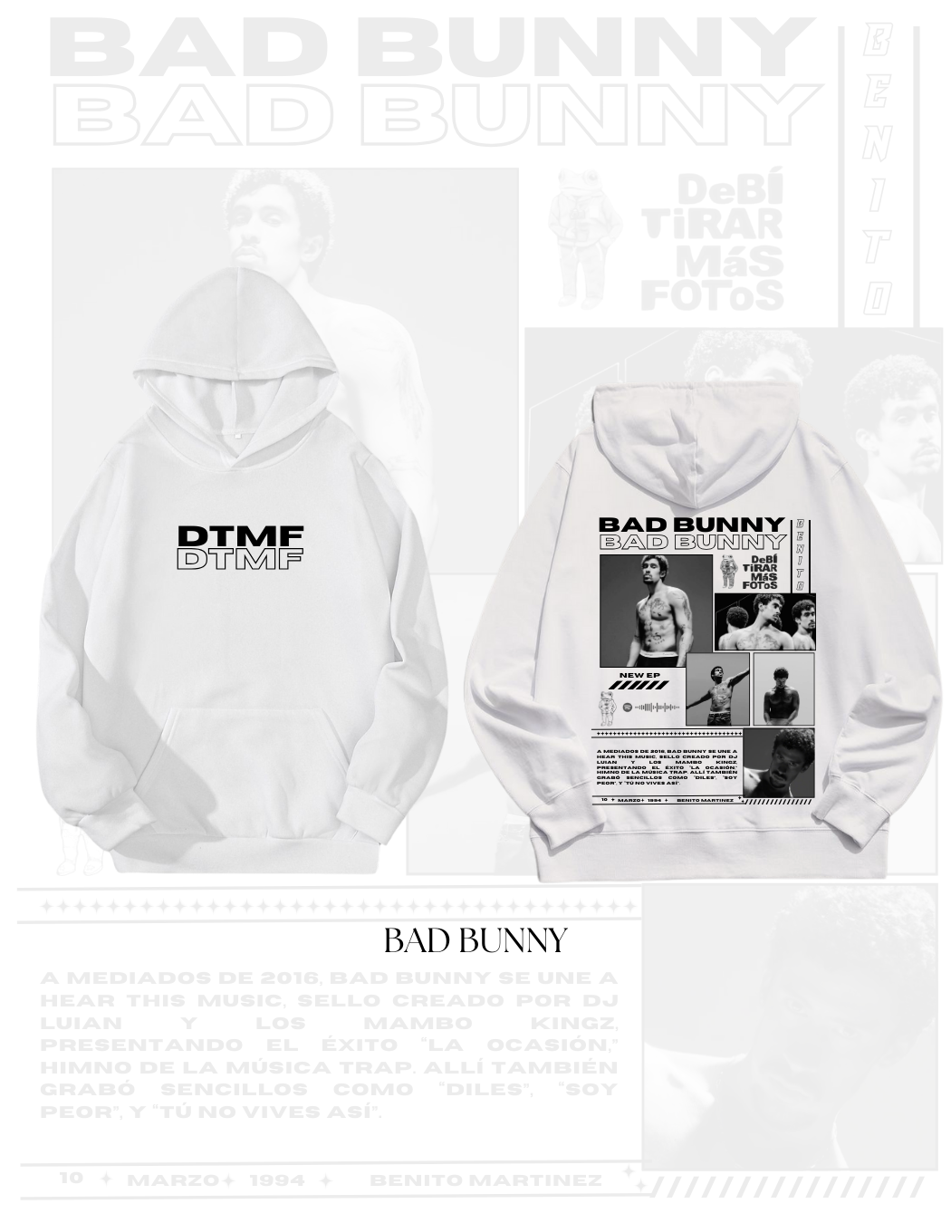 Poleron Personalizado Bad bunny - Mztienda