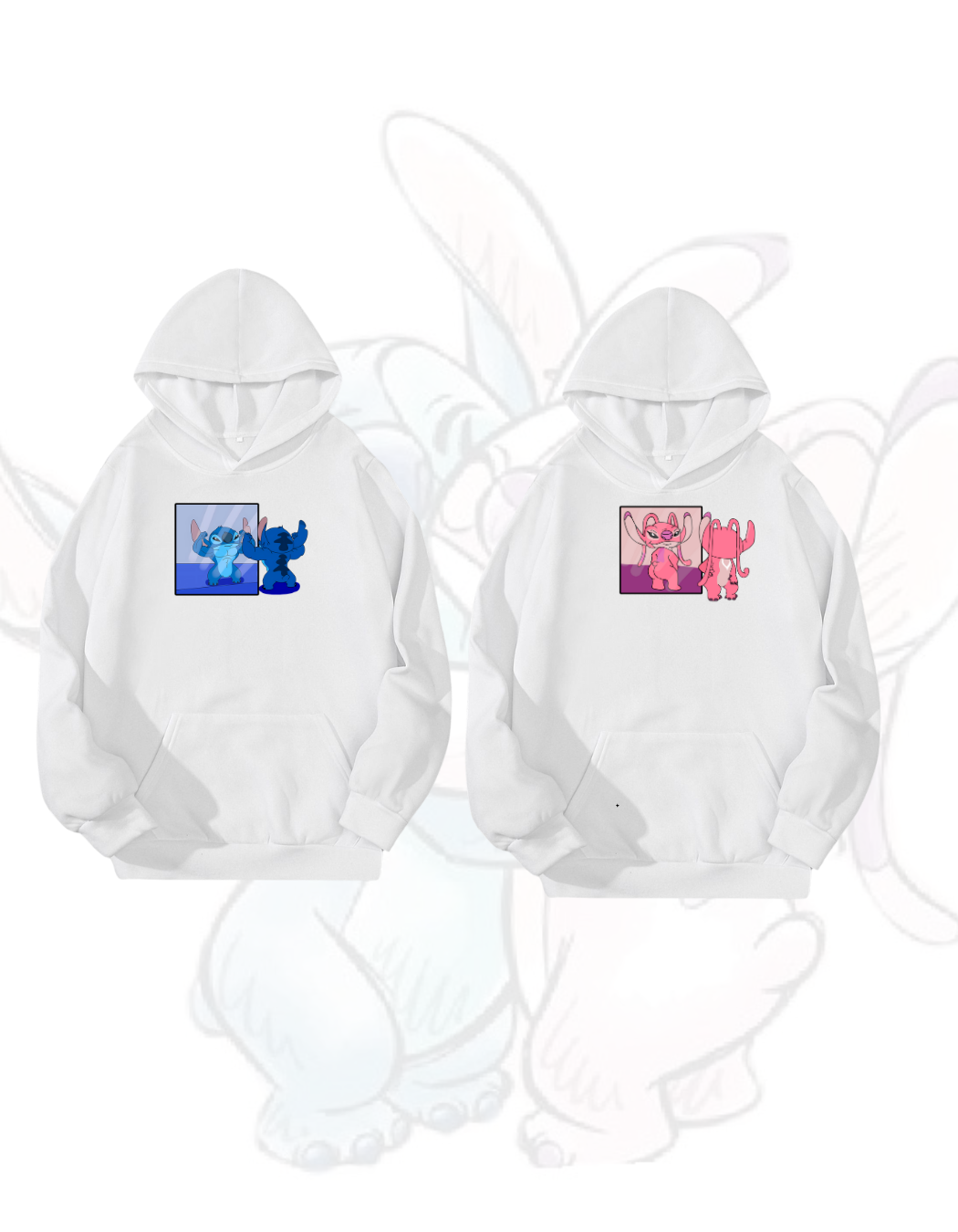 Polerones de pareja Stich gym