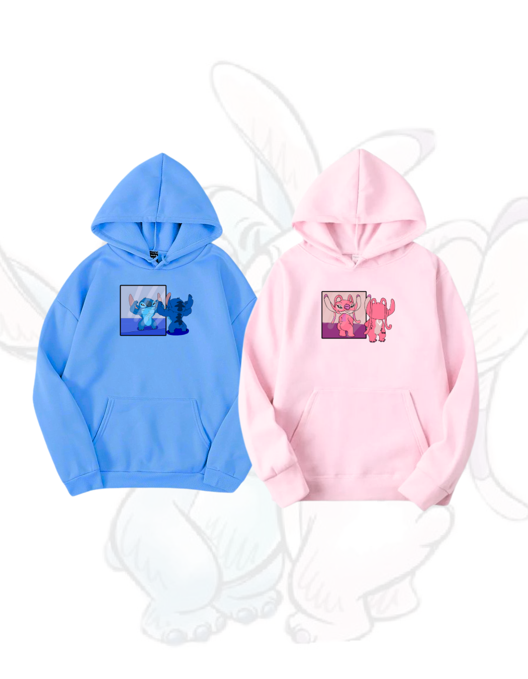 Polerones de pareja Stich gym