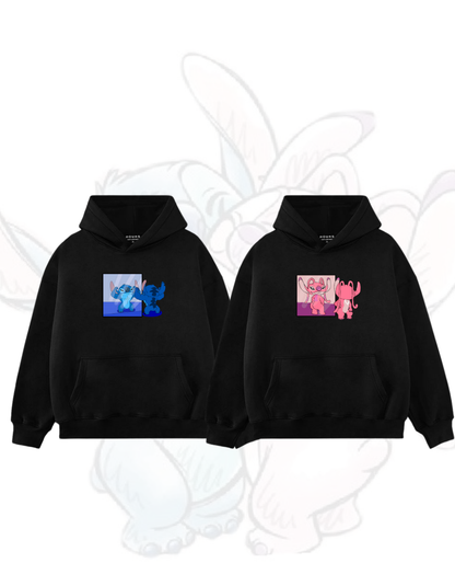 Polerones de pareja Stich gym