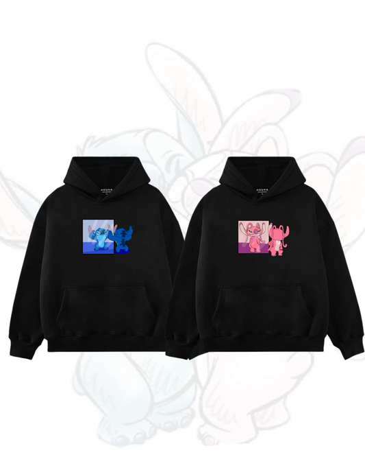 Polerones de pareja Stich gym